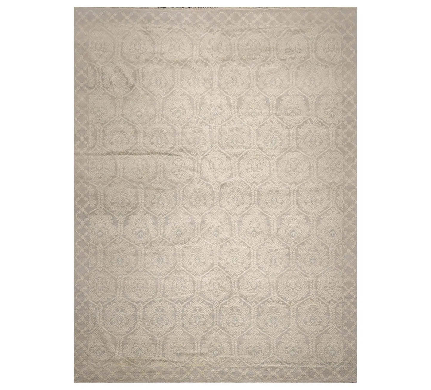 10'3'' x 14' Hand Knotted 100% Wool Turkish Oushak Transitional Area Rug Gray