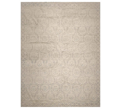 10'3'' x 14' Hand Knotted 100% Wool Turkish Oushak Transitional Area Rug Gray