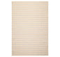6'8'' x 9'11'' Hand Knotted Wool Designer Stripes Flat Weave Area Rug Beige