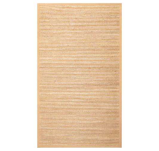 4'11'' x 7'11'' Braided Sisal Modern Oriental Area Rug Natural