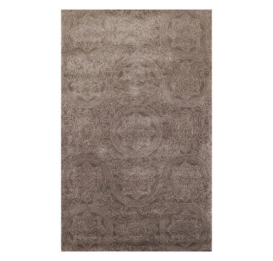 5' x 8' Handmade 100% Wool Patterned Transitional Oriental Area Rug Brown