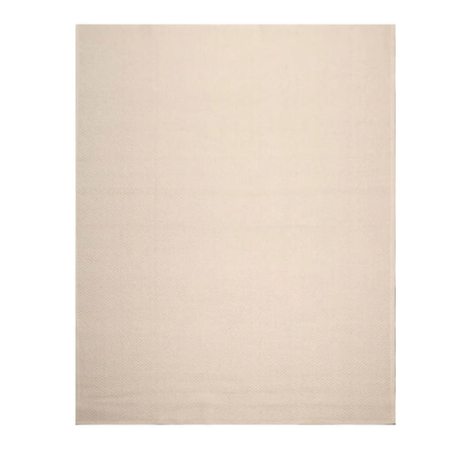 8'x10' Basket weave Oyster Hand Braided Flatweave Wool Area Rug Oatmeal