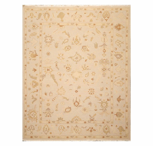 7'9" x 9'9" Hand Knotted 100% Wool Traditional Oriental Area Rug Moss