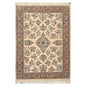 4'1" x 6' Hand Knotted Kerman Wool Traditional Oriental Area Rug Ivory