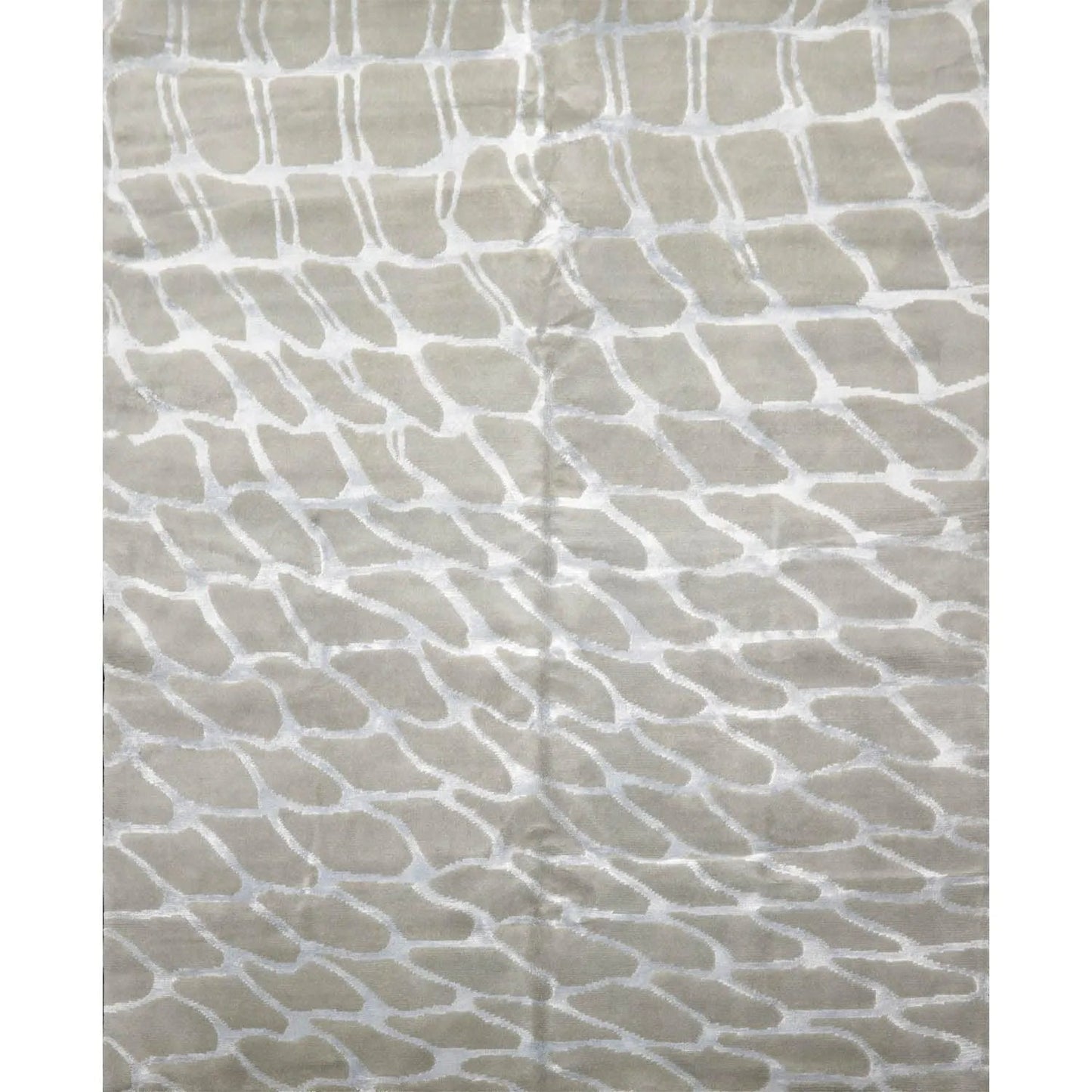 8x10 Gray Hand Knotted Wool & Bamboo Silk Tibetan Oriental Area Rug