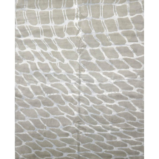 8x10 Gray Hand Knotted Wool & Bamboo Silk Tibetan Oriental Area Rug