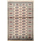 3'2" x 4'11” Hand Knotted Wool Bokhara with Silky Sheen Oriental Area Rug Beige