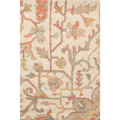 2' x 3' set of two Handmade 100% Wool Transitional Oriental Area Rug Beige, sage