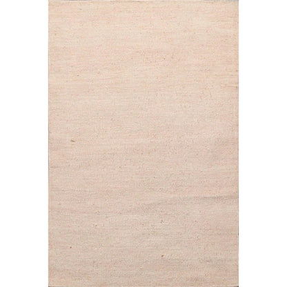 2' x 3' Hand Woven 100% Silk Modern Flatweave Kilim Oriental Area Rug Beige