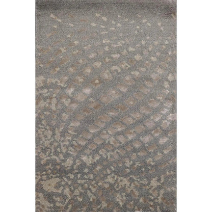 2' x 3' Hand Knotted Wool & Silk Modern Tibetan Oriental Area Rug Gray