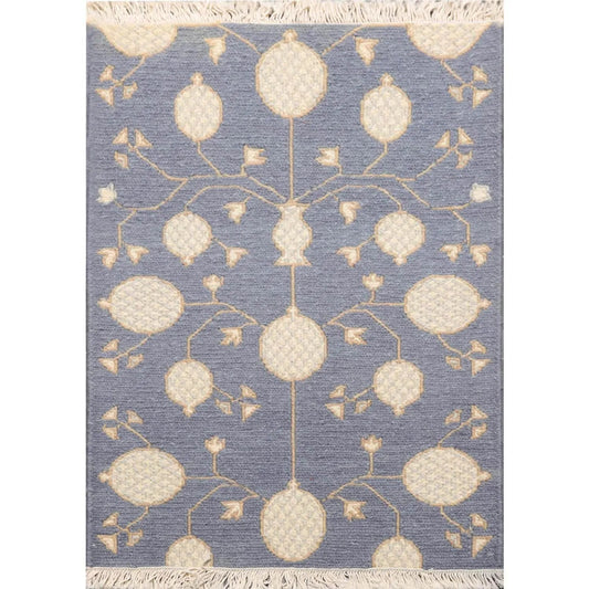 1'10''x2'7'' Hand Knotted 100% Wool  Oriental Area Rug Blue
