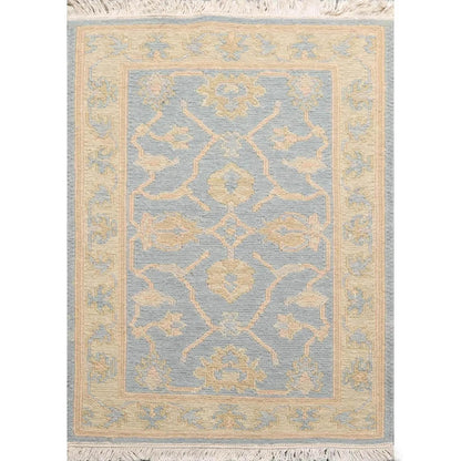 1'10''x2'7'' Hand Knotted 100% Wool Oriental Area Rug Aqua