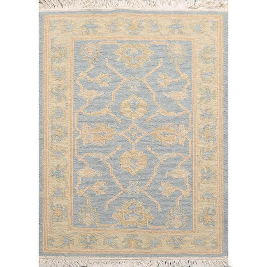 1'10''x2'7'' Hand Knotted 100% Wool Oriental Area Rug Aqua