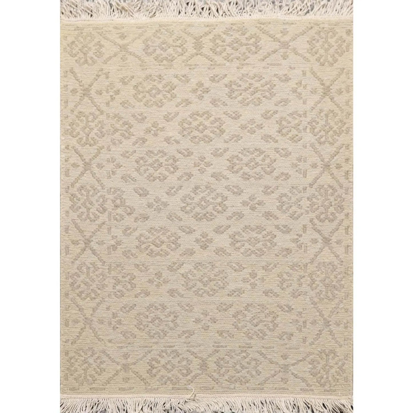 1'10''x2'7'' Hand Knotted 100% Wool Reversible Oriental Area Rug Beige