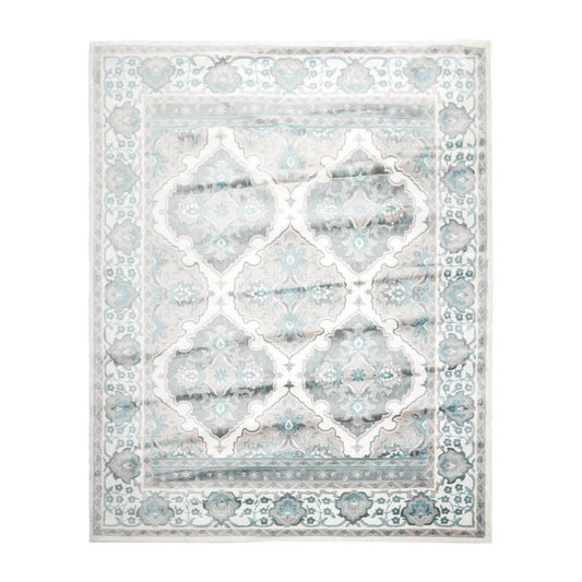 7'11” x 9'11” Modern 100% Polypropylene Oriental Area Rug Cream, Taupe, Red