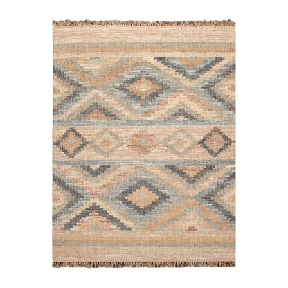 5’4” x 7’3 Hand Woven Natural Fiber Jute Southwestern Flatweave Kilim Area Rug