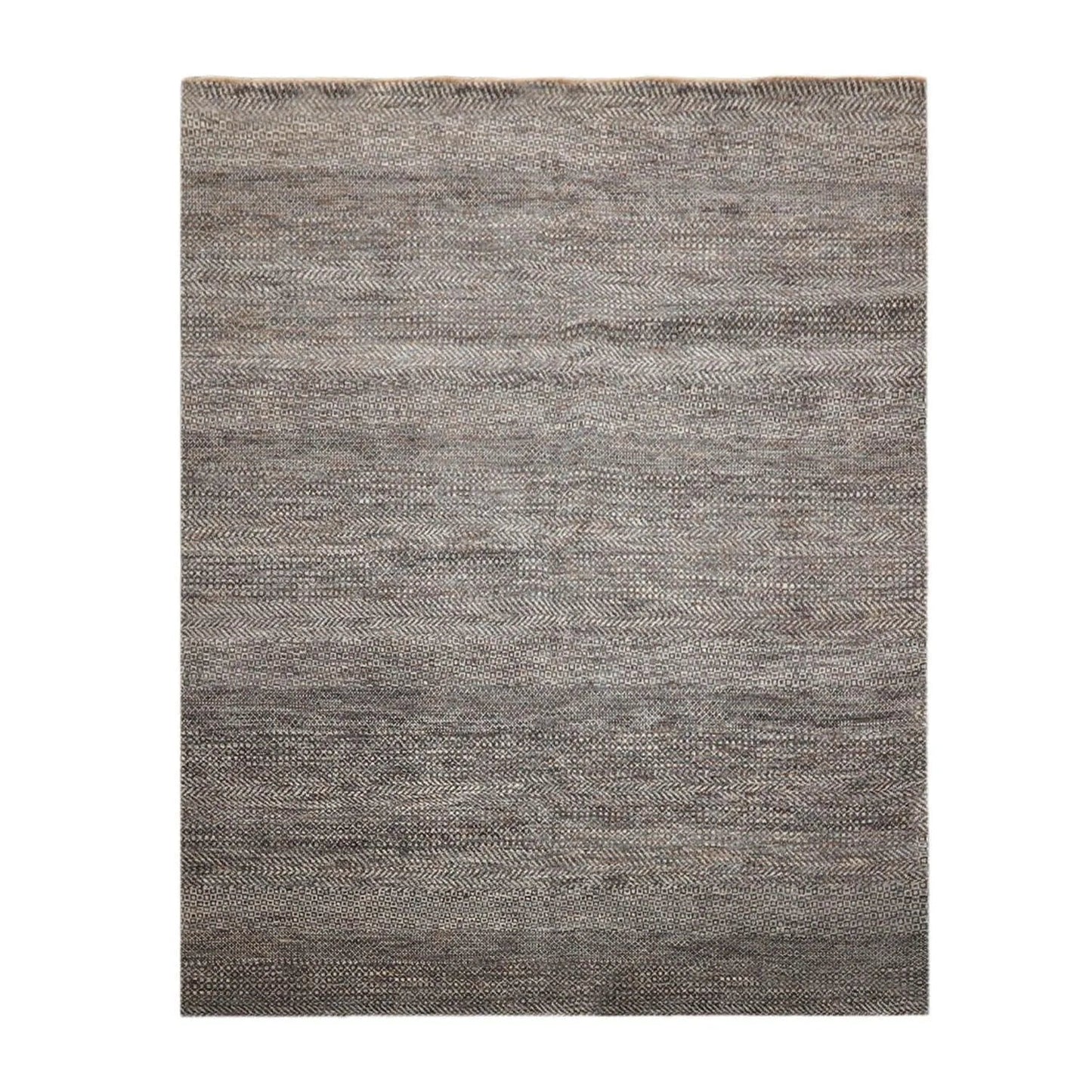 8' x 10' Hand Knotted 100% Wool Modern Oriental Area Rug Ivory, Gray, Brown