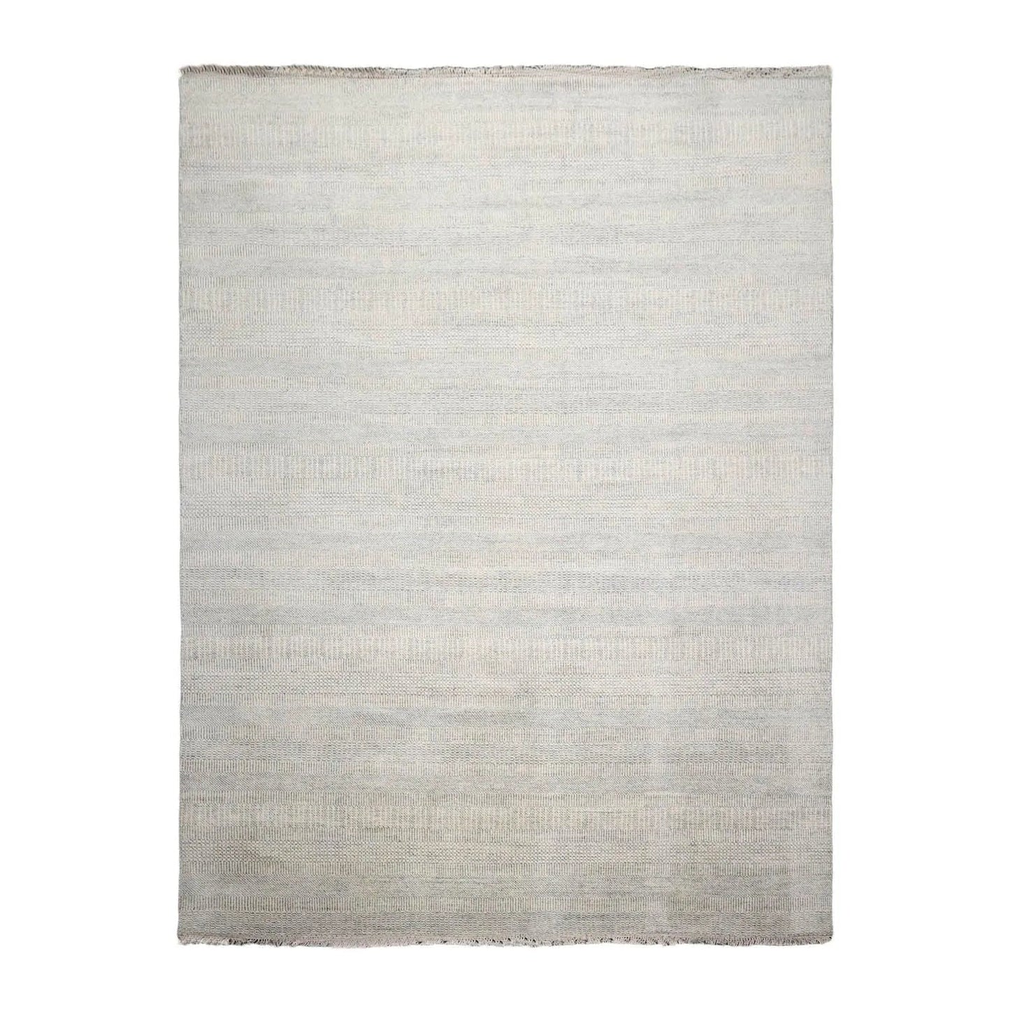 Multi Sizes Blue Hand Knotted Wool and Silk Modern Oriental Area Rug