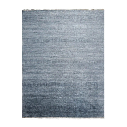 Multi Sizes Hand Knotted Wool and Silk  Modern & Contemporary  Oriental Area Rug Blue,Gray Color
