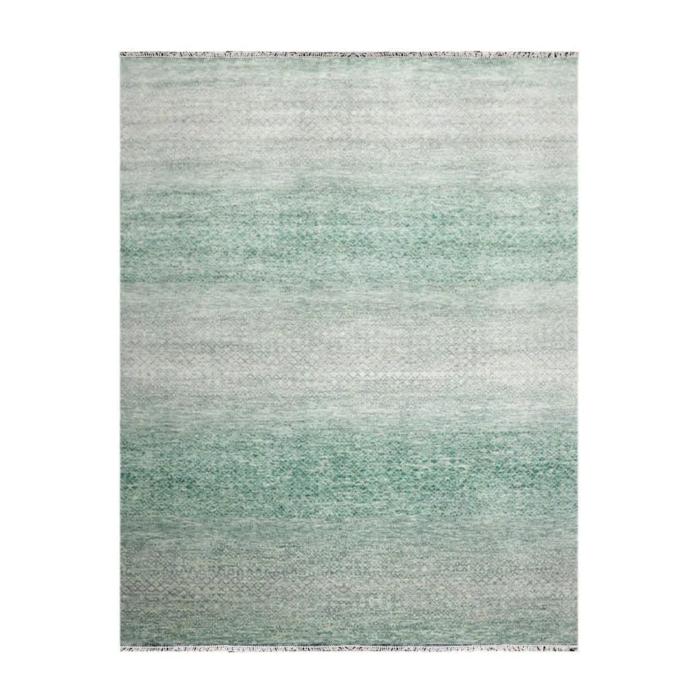 9’ x 12’ Hand Knotted 100% Wool Modern Oriental Area Rug Green, Beige, Gray