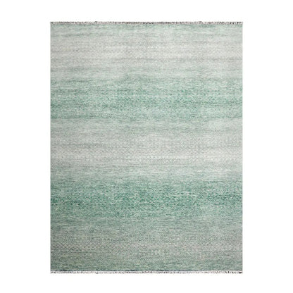 9’ x 12’ Hand Knotted 100% Wool Modern Oriental Area Rug Green, Beige, Gray