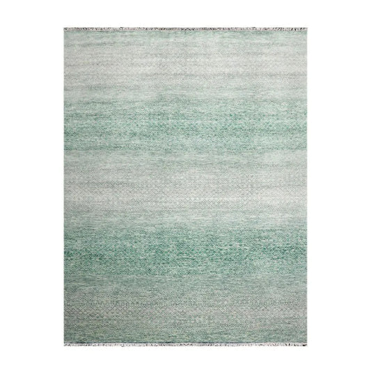 9’ x 12’ Hand Knotted 100% Wool Modern Oriental Area Rug Green, Beige, Gray