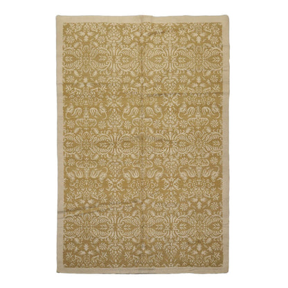 5’11” x 8’10" Lapchi Hand Knotted Wool & Silk Loop Pile Fandago Tibetan Area Rug