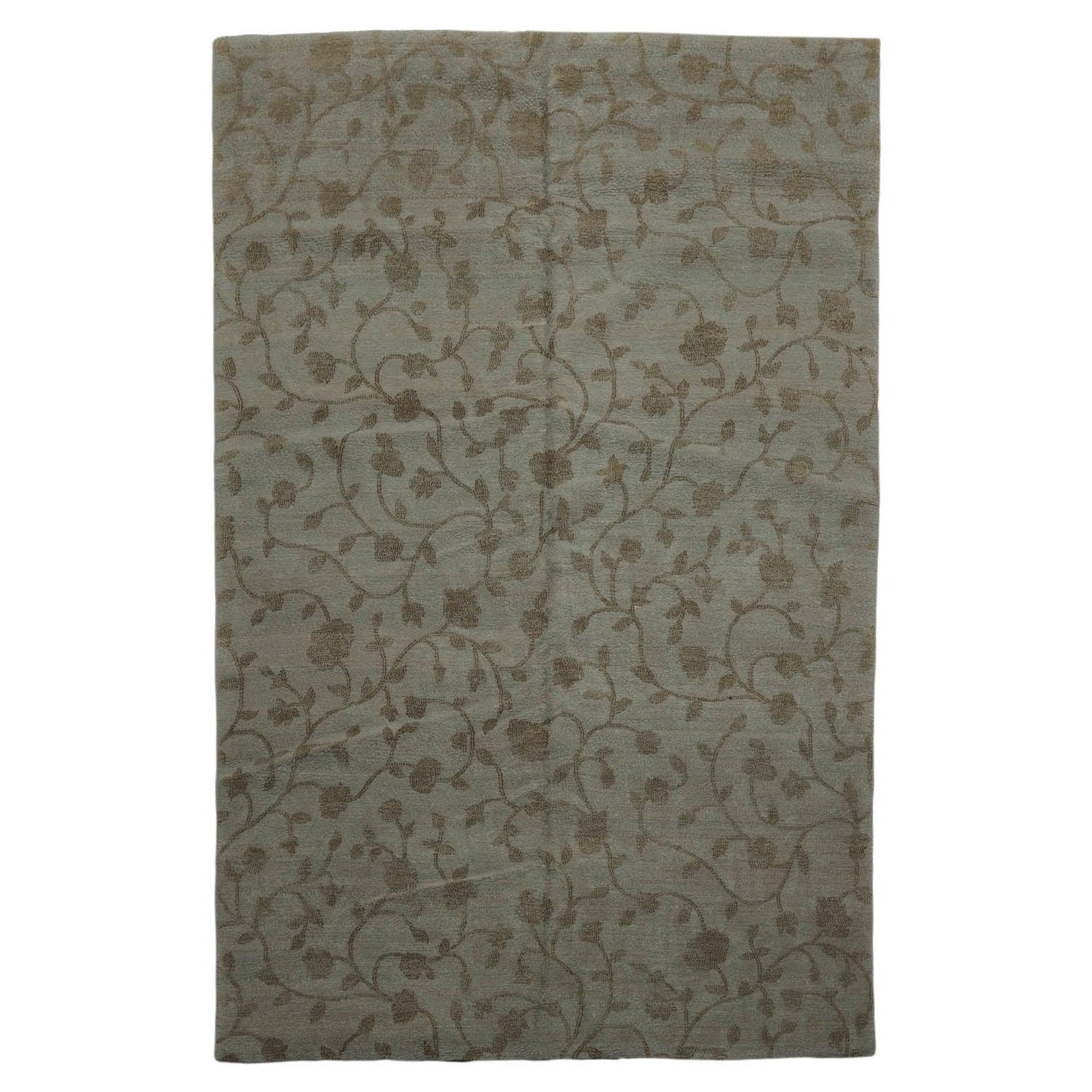 6’ x 9’2" Lapchi Hand Knotted 100% Wool Dropstitch Tibetan Area Rug Gray, Green