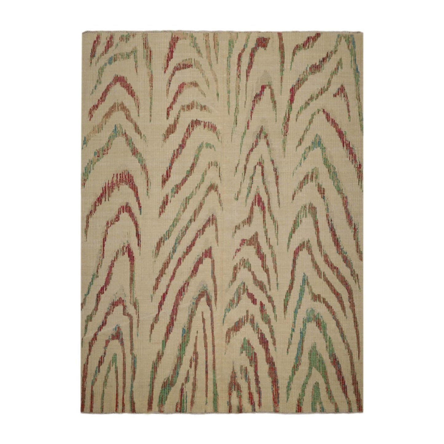 8’5”x11’6" Hand Knotted 100% Wool Peshawar Modern Oriental Area Rug Beige