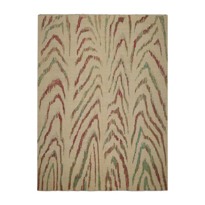 8’5”x11’6" Hand Knotted 100% Wool Peshawar Modern Oriental Area Rug Beige