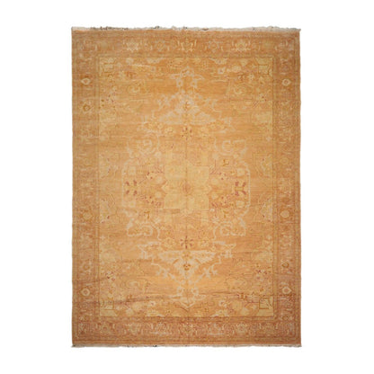 10'3"x14'4" Authentic Muted Turkish Oushak Hand Knotted Wool Area Rug Pale Peach