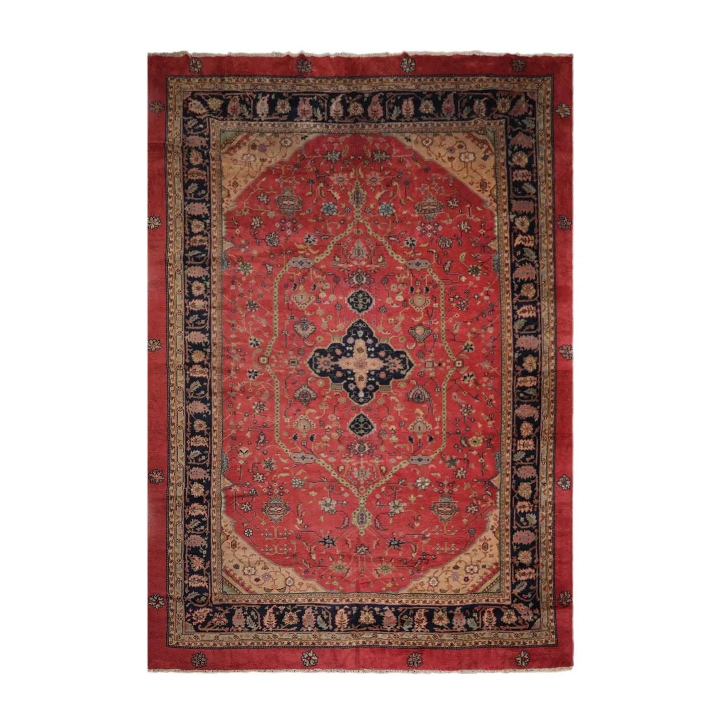 10' x 15' Antique Turkish Hand Knotted Wool Traditional Oriental Area Rug Navy