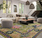 Multi Sizes Green, Pink Hand Knotted Muted Turkish Oushak 100% Wool Traditional Oriental Area Rug