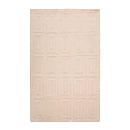 5' x8' Hand Tufted Hand Made 100% Wool Designer Modern & Contemporary  Oriental Area Rug Tone On Tone,Beige Color