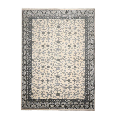 Multi Sizes Hand Knotted 100% Wool Oushak Traditional Oriental Area Rug Ivory