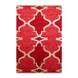 4'1''x6'1'' Hand Knotted Tibetan Wool and Bamboo Silk Kalaty Transitional  Oriental Area Rug Raspberry,Red Color