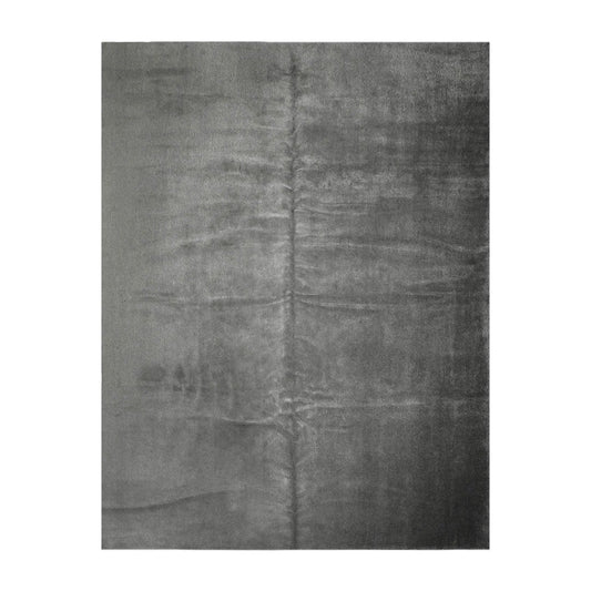 12'2''x16'2'' Gray Hand Knotted Tibetan Wool and Silk Modern & Contemporary Oriental Area Rug