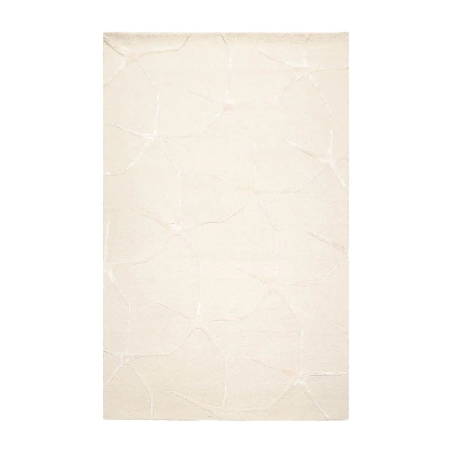 5' x8' Hand Tufted Hand Made Wool and Silk Designer Traditional  Oriental Area Rug Tone On Tone,Ivory Color