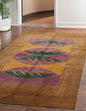5' 2''x7'Hand Knotted Tibetan 100% Wool Michaelian & Kohlberg Traditional Oriental Area Rug Lavander, Gold Color