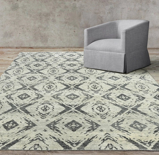 Multi Size Tone on Tone Gray Hand Knotted 100% Wool Turkish Oushak Modern & Contemporary Oriental Area Rug