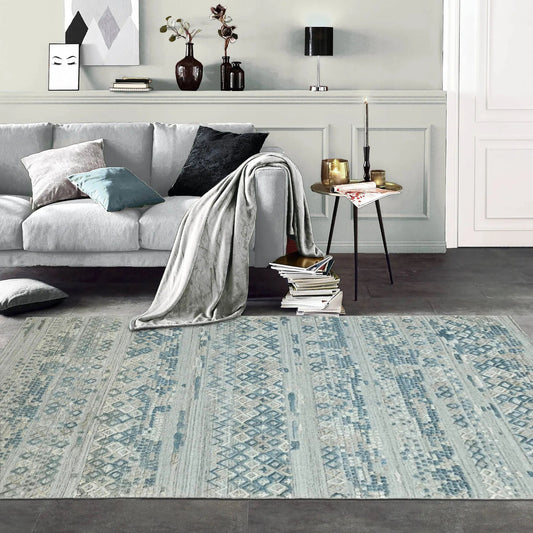 6x9 Gray LoomBloom Hand Knotted Modern & Contemporary Textured Tibetan 100% Wool Oriental Area Rug