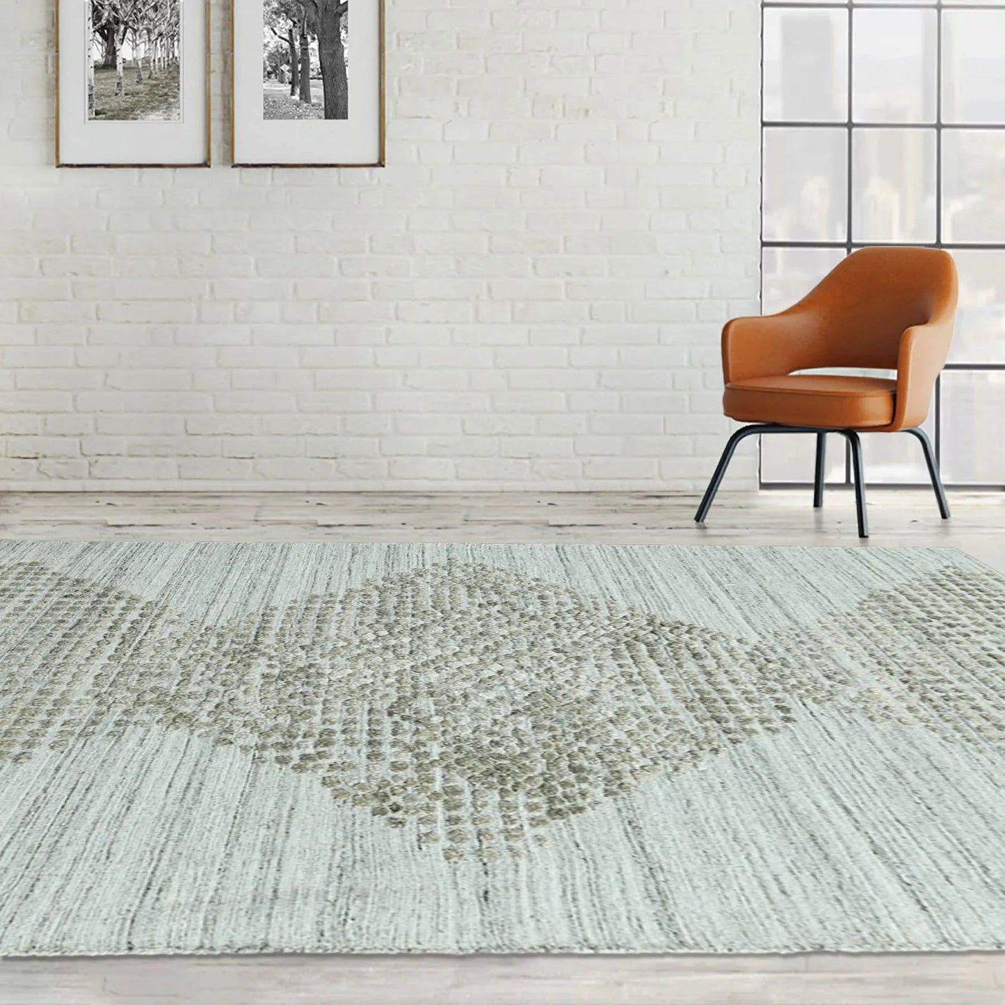 4x6 Gray LoomBloom Hand Knotted Modern & Contemporary Textured Tibetan 100% Wool Oriental Area Rug