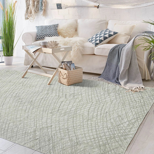 8x10 Gray LoomBloom Hand Knotted Modern & Contemporary Textured Tibetan 100% Wool Oriental Area Rug