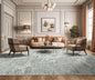 Multi Size Tone On Tone Gray Hand Knotted Tibetan Wool/Bamboo Silk Modern & Contemporary Oriental Area Rug