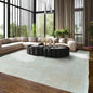 8x10 Blue, Gray Hand Knotted 100% Wool Transitional Oriental Area Rug