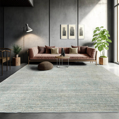 8x10 Celadon,Beige Hand Knotted Hand Made 100% Wool Modern & Contemporary Oriental Area Rug