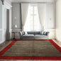 Square Mossy Gray,Rusty Red Hand Knotted Gabbeh 100% Wool Gabbeh Traditional  Oriental Area Rug