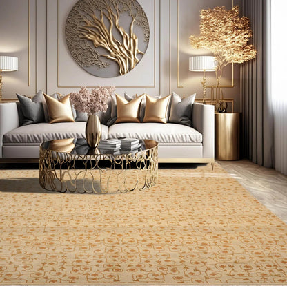 8x10 Beige Hand Knotted Tibetan 100% Wool Michaelian & Kohlberg Modern & Contemporary Oriental Area Rug