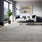 LoomBloom 8x10 Tone On Tone Gray Hand Knotted Tibetan Wool and Silk Tibetan Modern & Contemporary Oriental Area Rug
