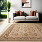 8x10 Tan, Beige Hand Knotted 100% Wool Chobi Peshawar Traditional 200 KPSI Oriental Area Rug